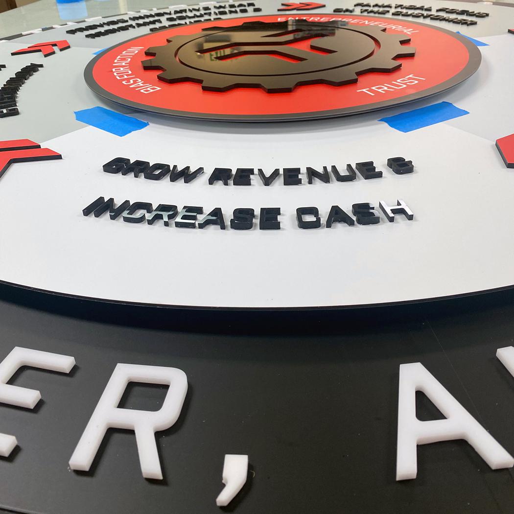 Close up of Interior Sign