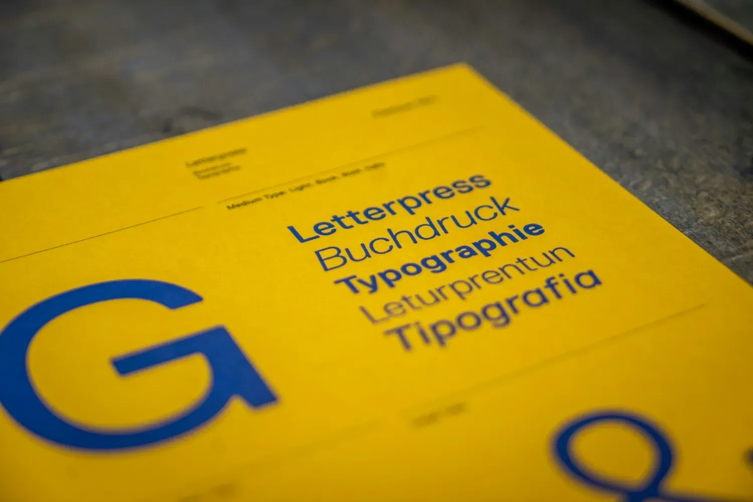 A photo of a piece of paper with typography options on it