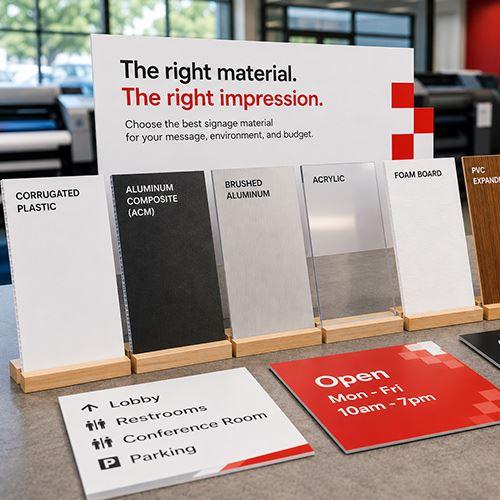 Understanding Sign Materials: Acrylic, Vinyl, Mesh, Aluminum & Coroplast Explained
