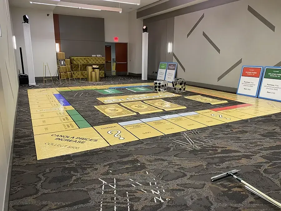 Vinyl floor signs at AlphaGraphics Cary
