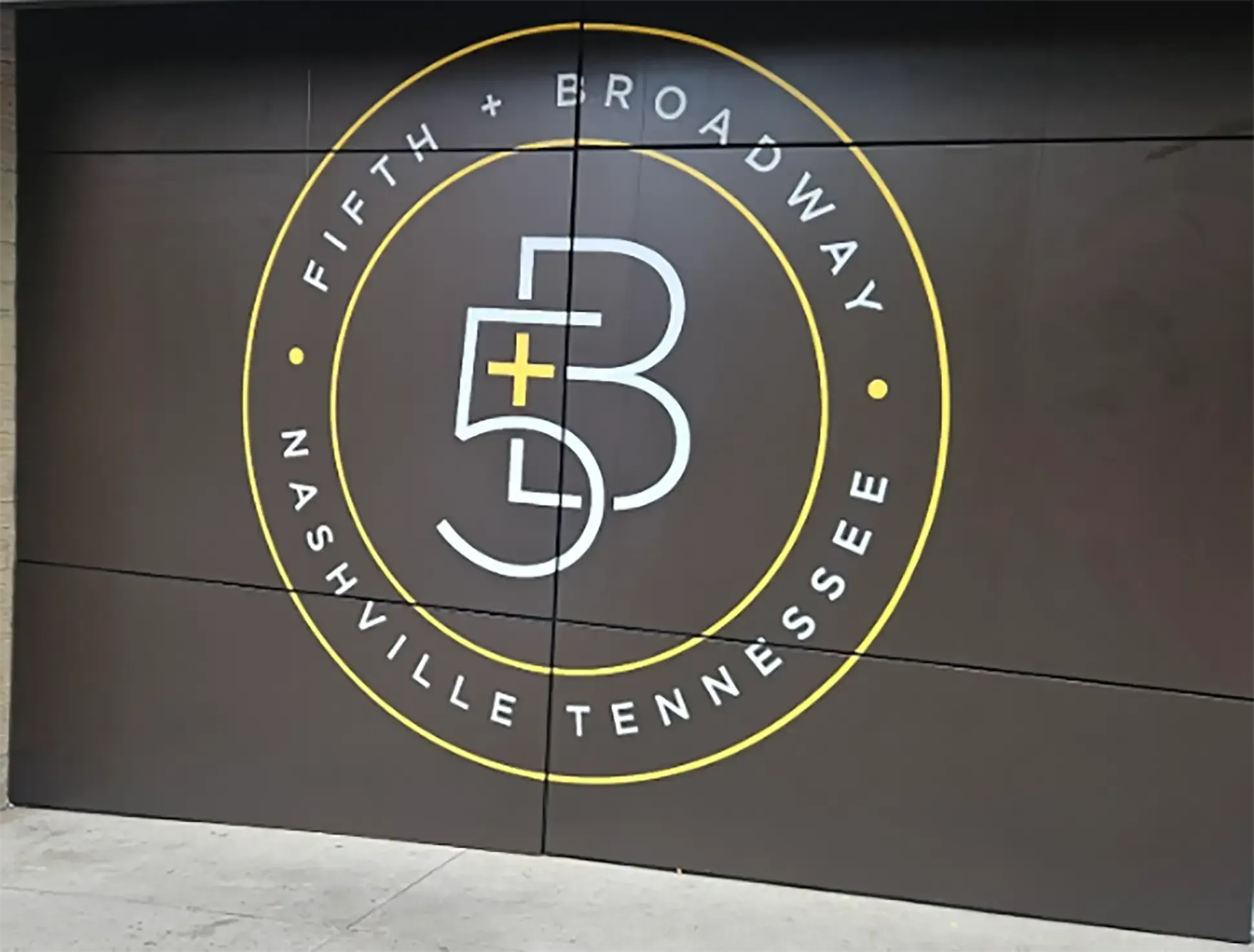 Wall graphic at AlphaGraphics Nashville Music City
