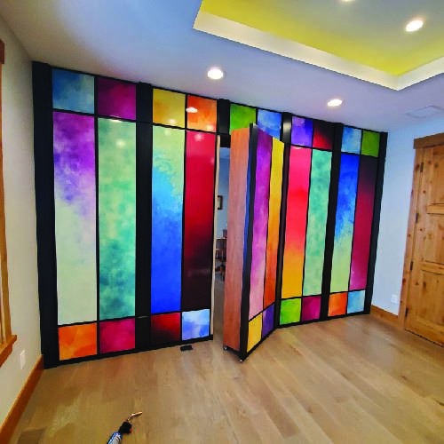 Multicolored Wall Vinyl Quilting Mural