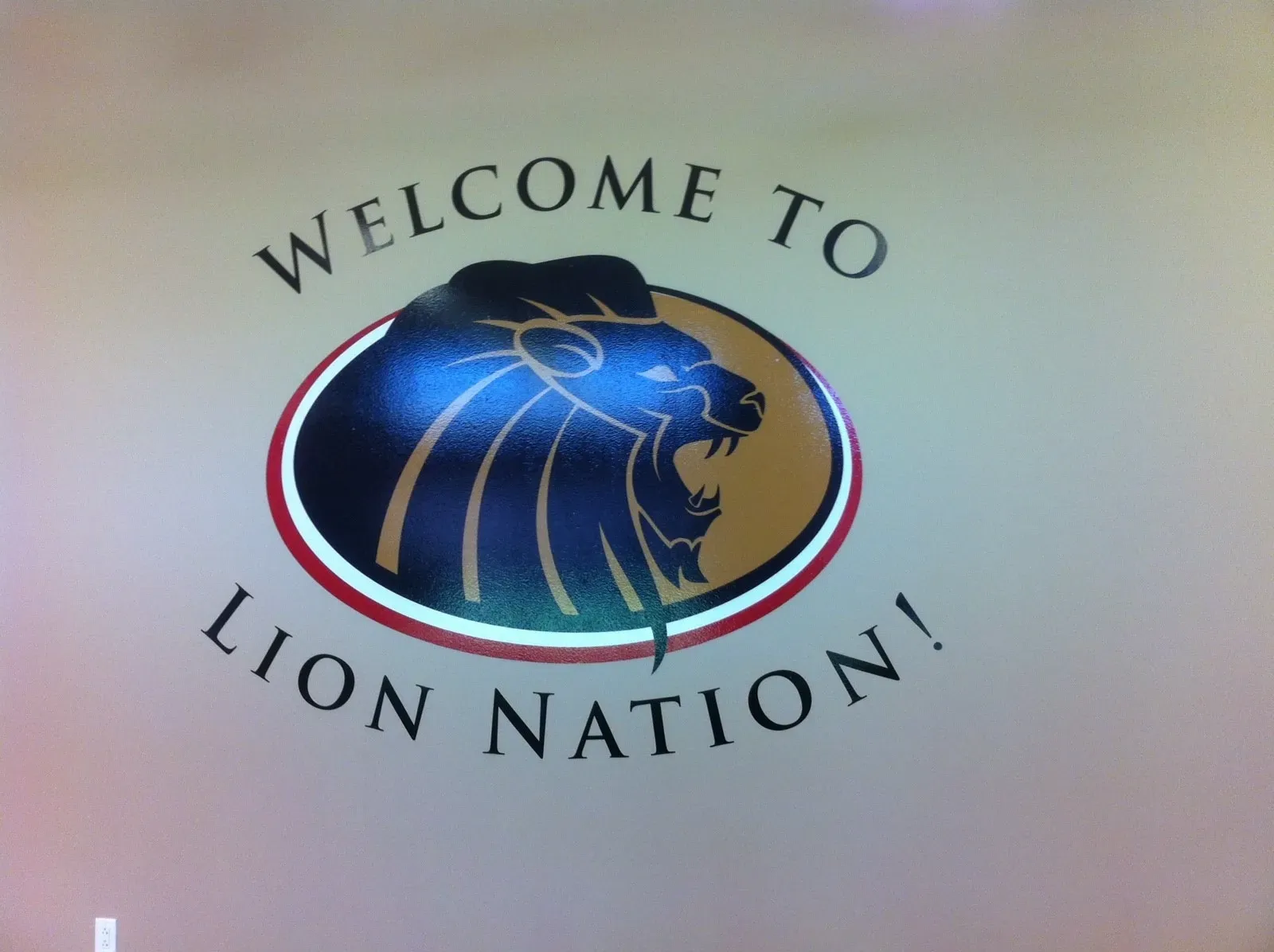 Welcome to Lion Nation wall vinyl graphic