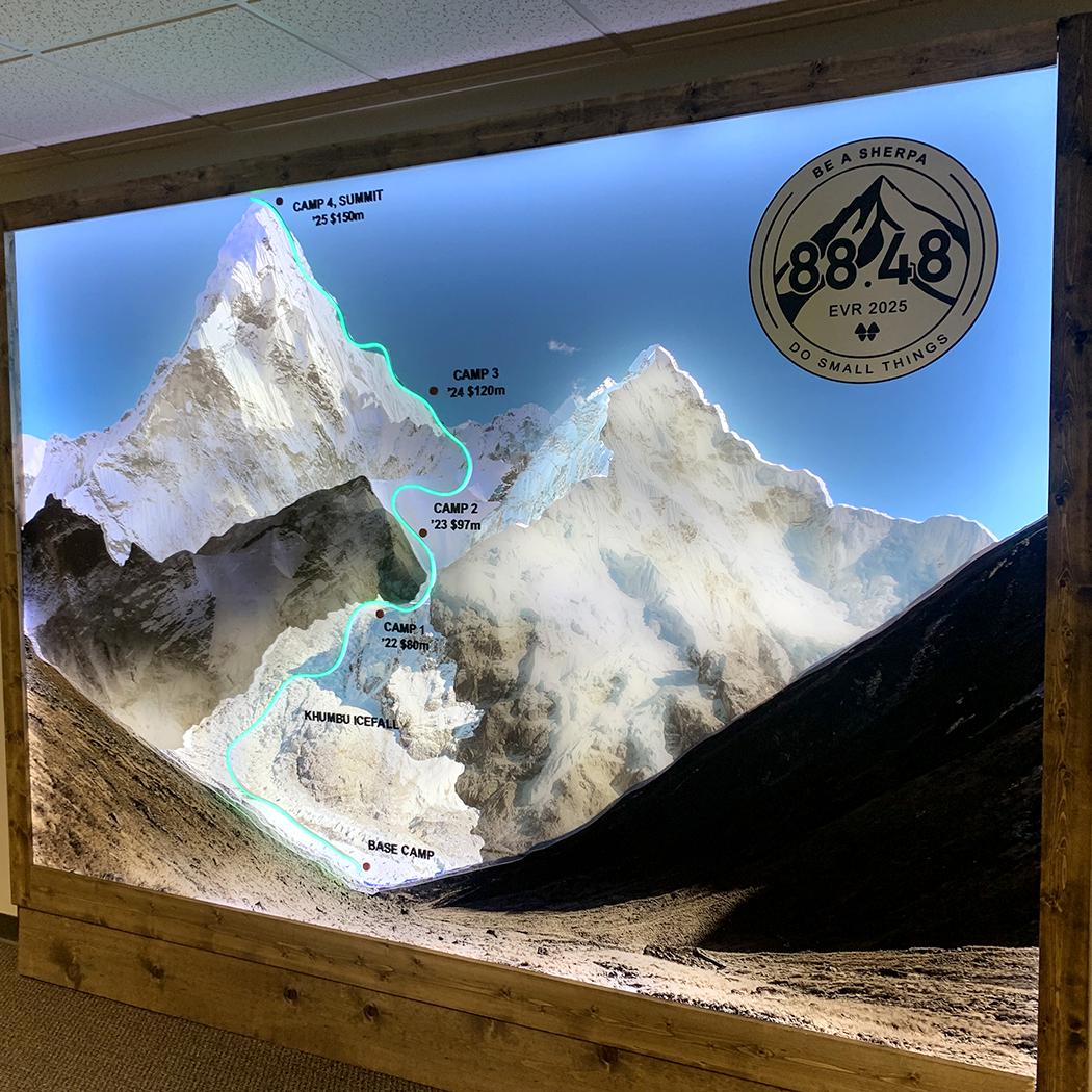 Backlit Acrylic Sign with Wood Frame