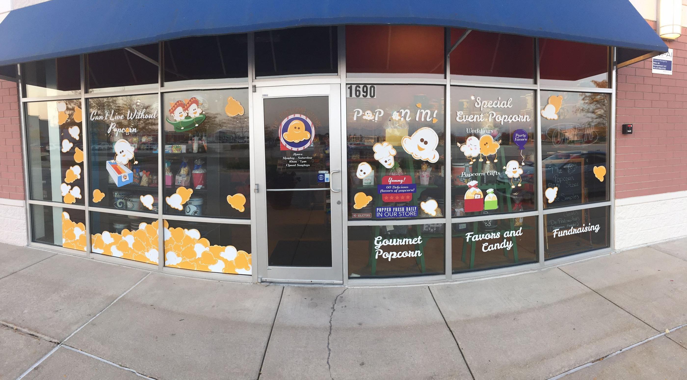 Window perf Popcorn Shop