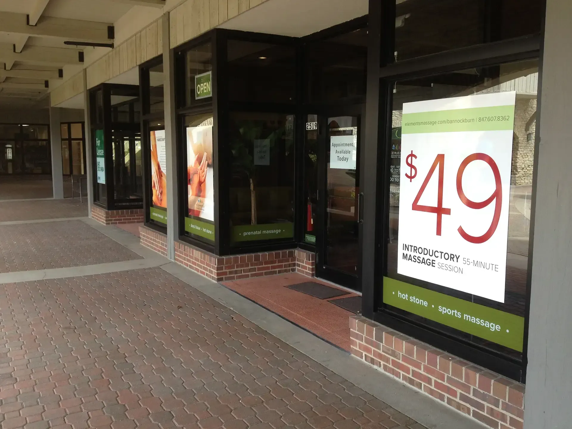 Window sign at AlphaGraphics Northbrook Deerfield