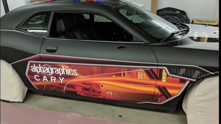 AlphaGrahics Cary Car Wrap Matte Black