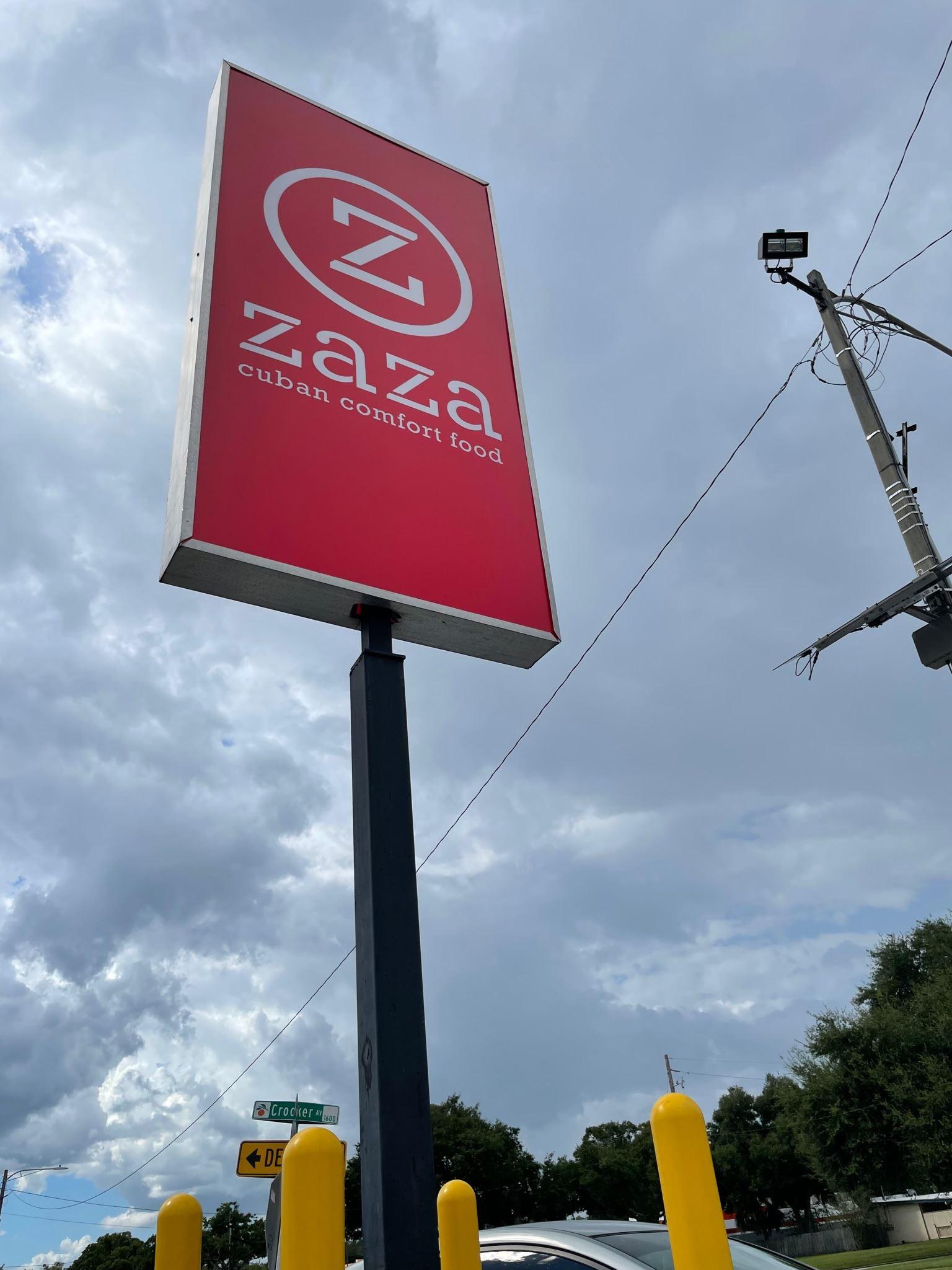 Zaza pylon sign